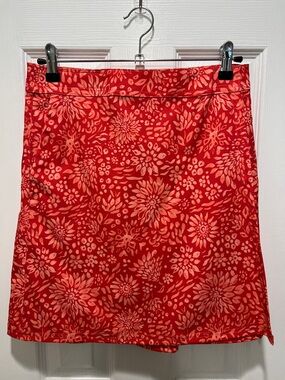 Ripskirt Wrap Skirt Length 2 with Pockets, Dahlia Teaberry print, size XS